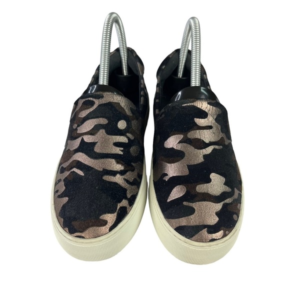 J/SLIDES NYC Ariana Camo Metallic Velvet Slip On Sneakers Size 6 - Picture 5 of 10